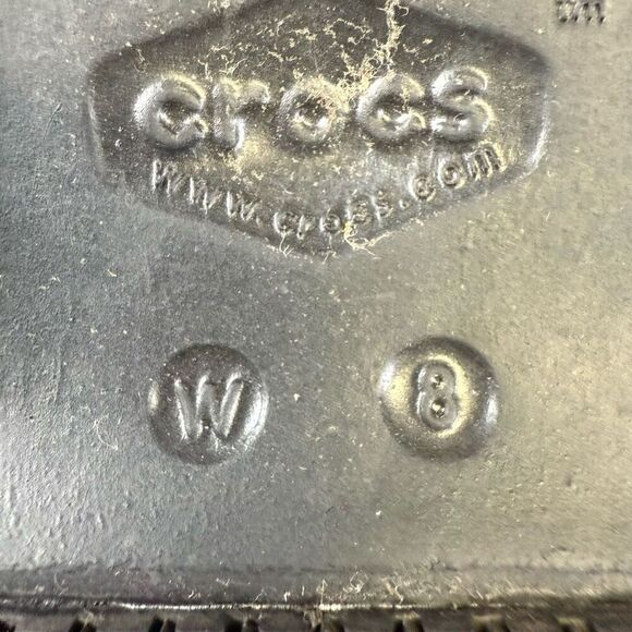 Crocs Women's Size 8 Black Tie Dye Dual Comfort Slip on Sandals Comfort - Picture 9 of 9